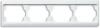 Cover frame 4gang frame, Alpha exclusive, studio white, Horizontal