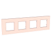 Unica Quadro Pearl - cover frame - 4 gangs, H71/V71 - Salmon