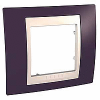 Unica Plus - cover frame - 1 gang - garnet/ivory