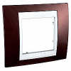 Unica Plus - cover frame - 1 gang - terracotta/white