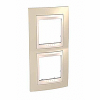 Unica Plus - cover frame - 2 gangs - sand/ivory