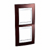 Unica Plus - cover frame - 2 gangs - terracotta/white 