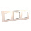 Unica Plus - cover frame - 3 gangs, H71 - ivory/ivory