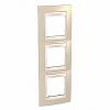 Unica Plus - cover frame - 3 gangs - sand/ivory