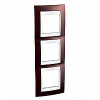 Unica Plus - cover frame - 3 gangs - terracotta/white
