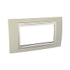 Unica Plus - cover frame - 4 modules - sand/ivory Unica Plus - cover frame - 4 modules - sand/ivory