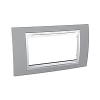 Unica Plus - cover frame - 4 modules - mist grey/white Unica Plus - cover frame - 4 modules - mist grey/white