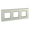 Unica Quadro Metallized - cover frame - 3 gang - titanium