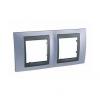 Unica Top - cover frame - 2 gangs, H71 - Beryl Blue/graphite