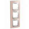 Unica Top - cover frame - 3 gangs - Onyx Copper/aluminium