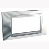 Unica Top - cover frame - 4 modules - bright chrome/aluminium