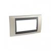 Unica Top - cover frame - 4 modules - opal titanium/graphite