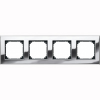 Metal frame, 4-gang, Chrome
