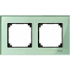 Real glass frame, 2-gang, Emerald green